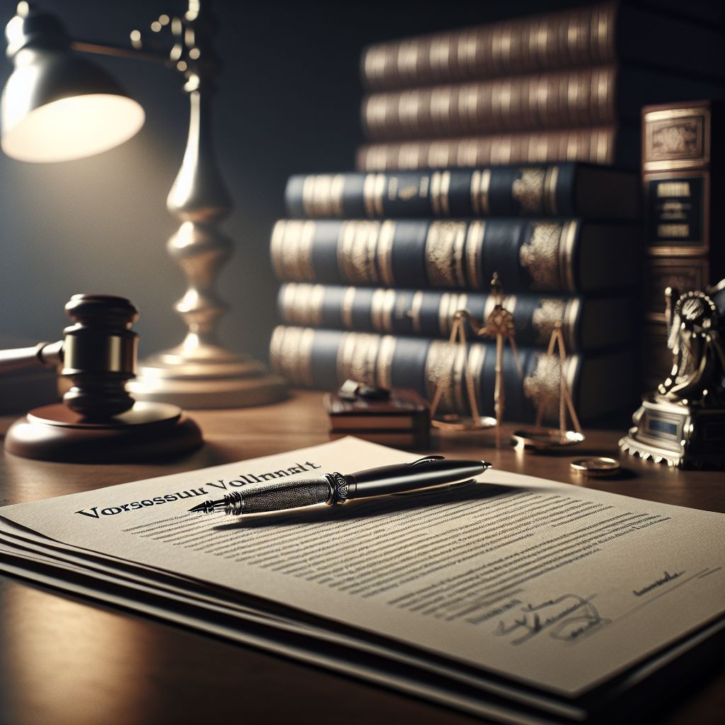 Vorsorge-Vollmacht auf Schreitisch