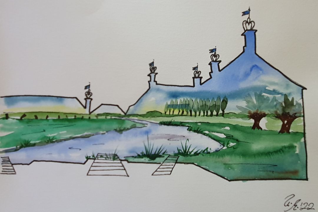 Landschaft als Silhouette